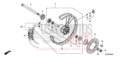VORDERRAD CRF150RBC de 2012