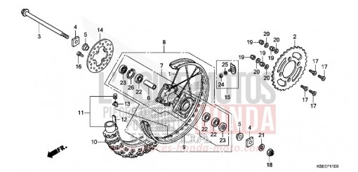 HINTERRAD CRF150RBD de 2013