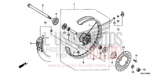 VORDERRAD CRF150RBE de 2014