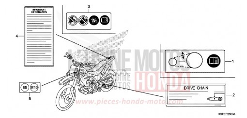 WARNETIKETT CRF150RBE de 2014