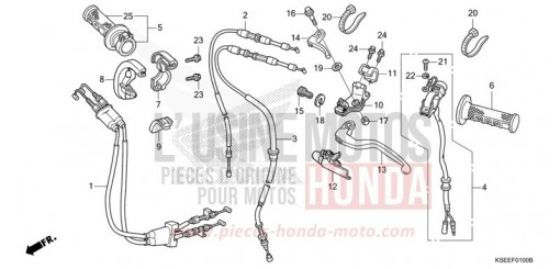 HEBELGRIFF/SCHALTER/KABEL CRF150RBJ de 2018