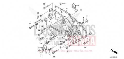 KURBELGEHAEUSEABDECKUNG CRF150RBN de 2022
