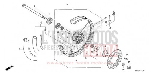 VORDERRAD CRF150RBN de 2022