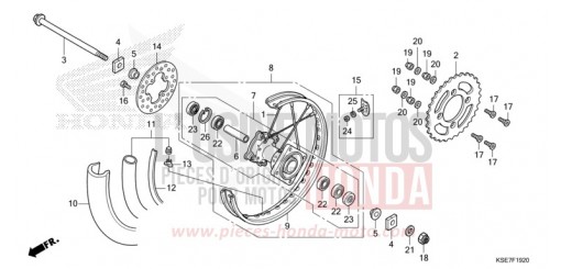HINTERRAD CRF150RBN de 2022