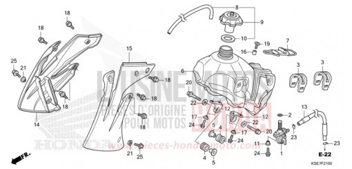 KRAFTSTOFFTANK CRF150RBN de 2022