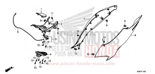 GEHAEUSEABDECKUNG WW125AK de 2019