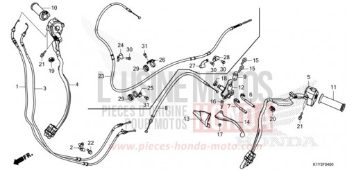 HEBELGRIFF/SCHALTER/KABEL WW125AM de 2021