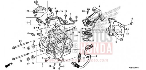 ZYLINDERKOPF WW125EX2H de 2017