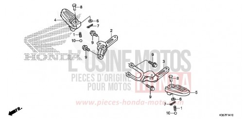 SOZIUS-FUSSRASTE WW125EX2H de 2017