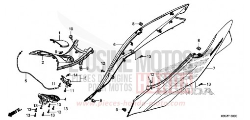 GEHAEUSEABDECKUNG WW125EX2H de 2017