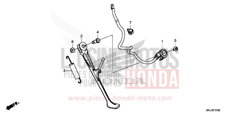 STAENDER von CB1000R MAT BULLET SILVER (NH389) von 2018