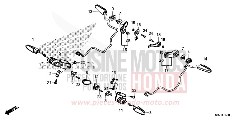 BLINKER von CB1000R MAT BULLET SILVER (NH389) von 2018