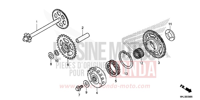 ANLASSERKUPPLUNG von CB1000R GRAPHITE BLACK (NHB01) von 2019