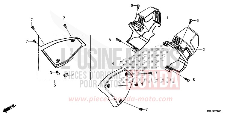 SEITENABDECKUNG/SCHACHTABDECKUNG von CB1000R SWORD SILVER METALLIC (NHA95) von 2019