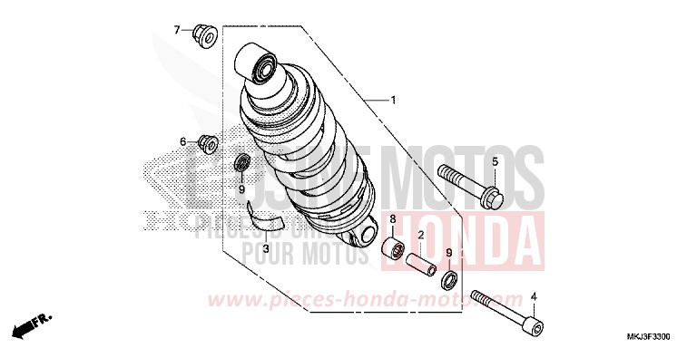 KISSEN, HINTEN von CB1000R GRAPHITE BLACK (NHB01) von 2019
