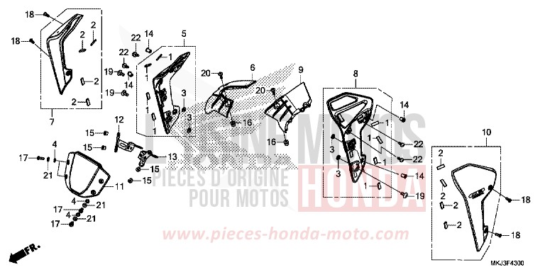 INSTRUMENTENBLENDE/RADKRANZ von CB1000R GRAPHITE BLACK (NHB01) von 2019