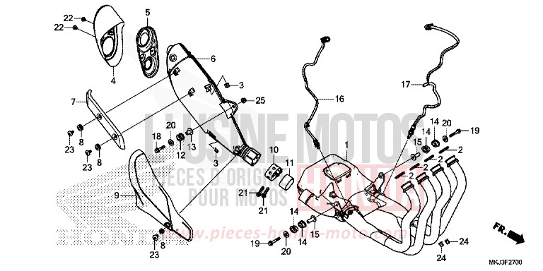 ABGAS-SCHALLDAEMPFER von CB1000R SWORD SILVER METALLIC (NHA95) von 2019