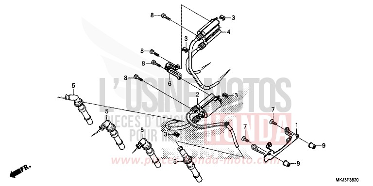 ZUENDSPULE von CB1000R SWORD SILVER METALLIC (NHA95) von 2019