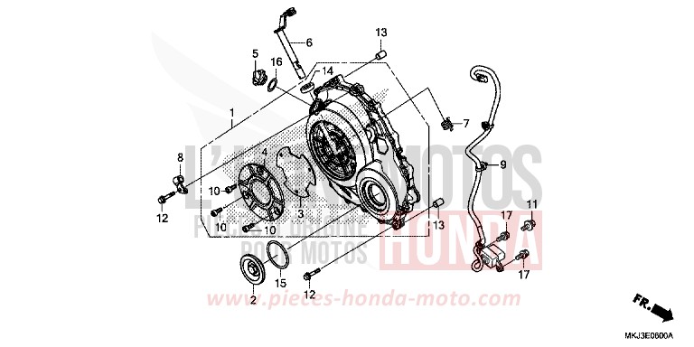 KURBELGEHAEUSEABDECKUNG von CB1000R GRAPHITE BLACK (NHB01) von 2020