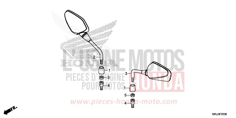 SPIEGEL von CB1000R GRAPHITE BLACK (NHB01) von 2020