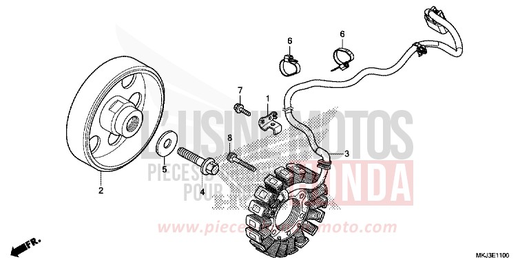 GENERATOR von CB1000R MAT PEARL GLARE WHITE (NHB54) von 2020