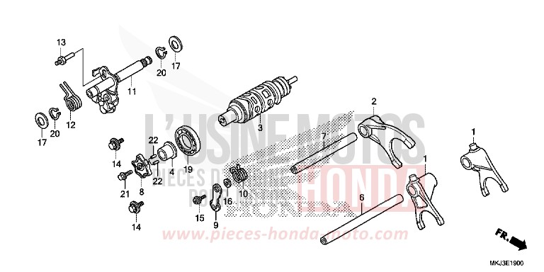 SCHALTTROMMEL von CB1000R MAT PEARL GLARE WHITE (NHB54) von 2020