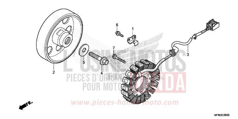 GENERATOR von CB1000R HYPER RED (R348B) von 2015