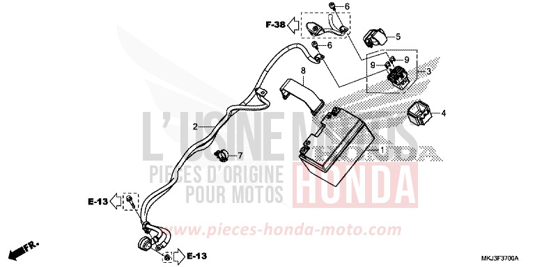 BATTERIE von CB1000R MAT PEARL GLARE WHITE (NHB54) von 2020