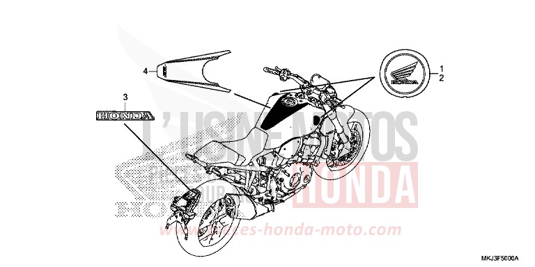 MARKE von CB1000R CANDY CHROMOSPHERE RED (R381) von 2020