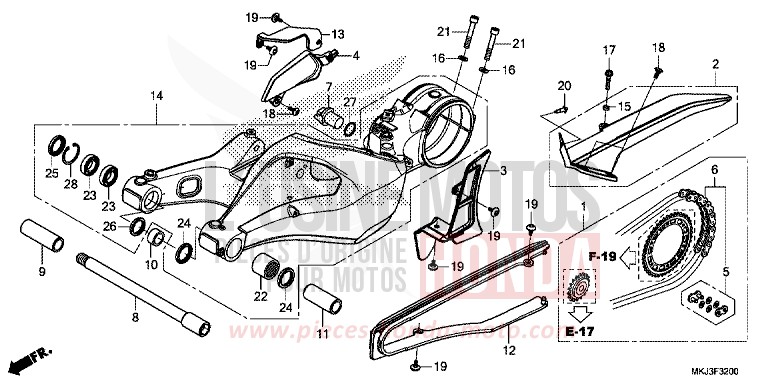SCHWINGE von CB1000R GRAPHITE BLACK (NHB01) von 2020