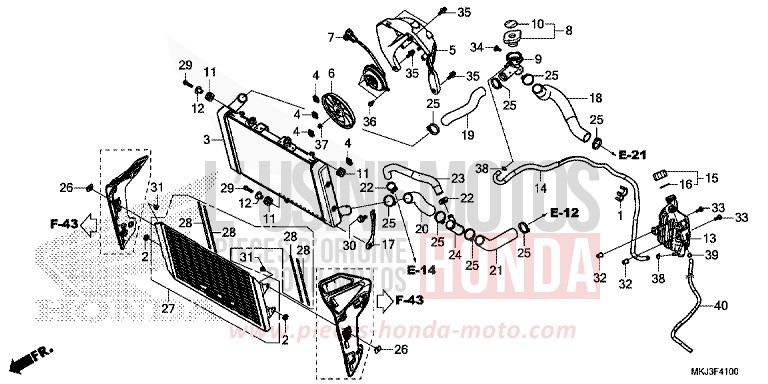 KUEHLER von CB1000R GRAPHITE BLACK (NHB01) von 2020