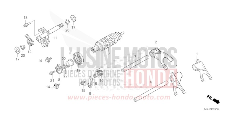 SCHALTTROMMEL von CB1000R GRAPHITE BLACK (NHB01) von 2021