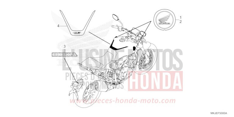 MARKE/EMBLEM von CB1000R GRAPHITE BLACK (NHB01) von 2021