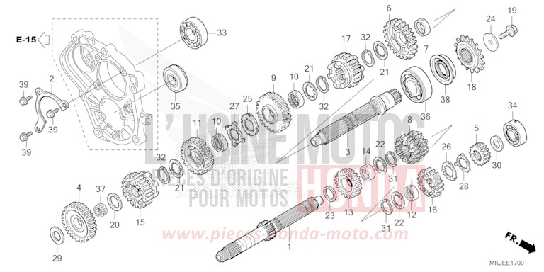 GETRIEBE von CB1000R CANDY CHROMOSPHERE RED (R381) von 2021