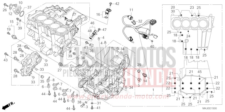 KURBELGEHAEUSE von CB1000R MAT BALLISTIC BLACK METALLIC (NHA86) von 2021
