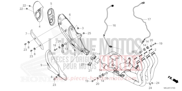 ABGAS-SCHALLDAEMPFER von CB1000R MAT BALLISTIC BLACK METALLIC (NHA86) von 2021