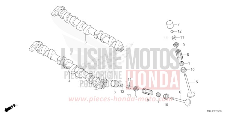NOCKENWELLE/VENTIL von CB1000R MAT BETA SILVER METALLIC (NHC08) von 2021