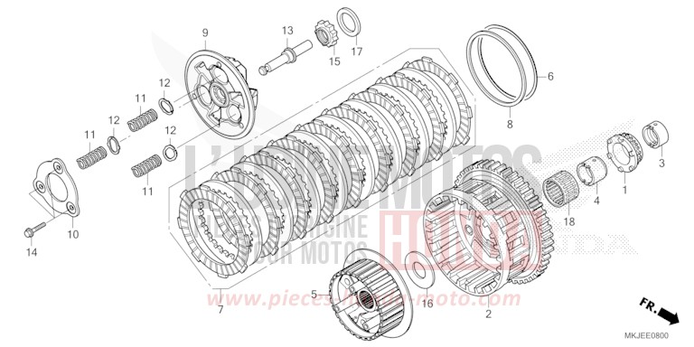 KUPPLUNG von CB1000R MAT BETA SILVER METALLIC (NHC08) von 2021