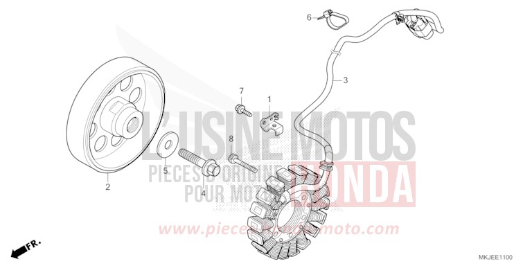 GENERATOR von CB1000R MAT BETA SILVER METALLIC (NHC08) von 2021