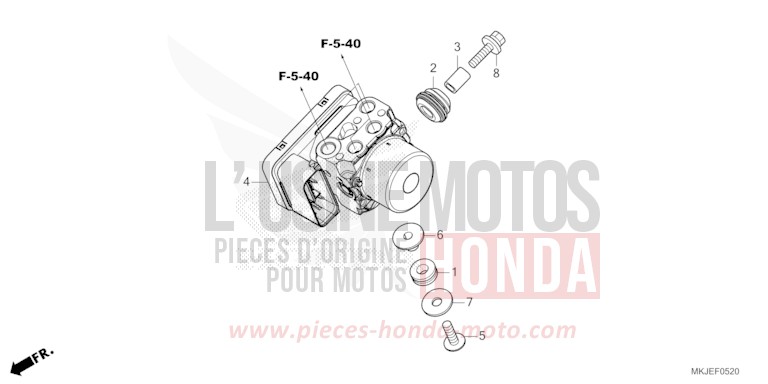 ABS-MODULATOR von CB1000R MAT BETA SILVER METALLIC (NHC08) von 2021