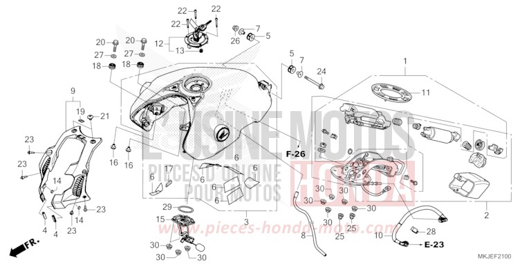 KRAFTSTOFFTANK/KRAFTSTOFFPUMPE von CB1000R MAT BETA SILVER METALLIC (NHC08) von 2021