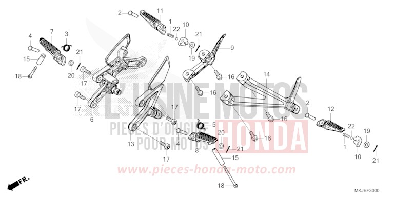 STUFE von CB1000R MAT BETA SILVER METALLIC (NHC08) von 2021