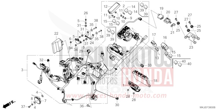 KABELBAUM von CB1000R MAT BETA SILVER METALLIC (NHC08) von 2021