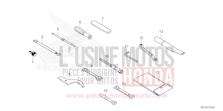 WERKZEUGE von CB1000R MAT BETA SILVER METALLIC (NHC08) von 2021
