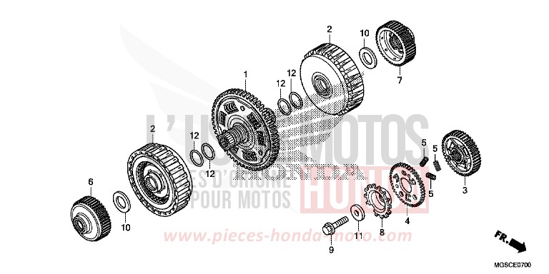 KUPPLUNG von Integra MAT GUNPOWDER BLACK METALLIC (NH436) von 2013