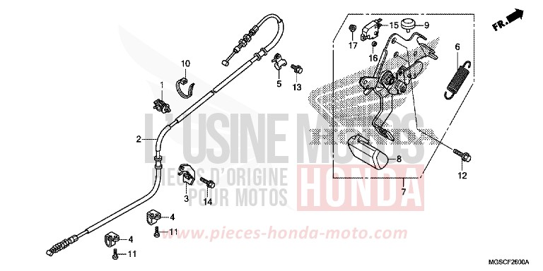 HANDBREMSHEBEL von Integra MAT GUNPOWDER BLACK METALLIC (NH436) von 2013