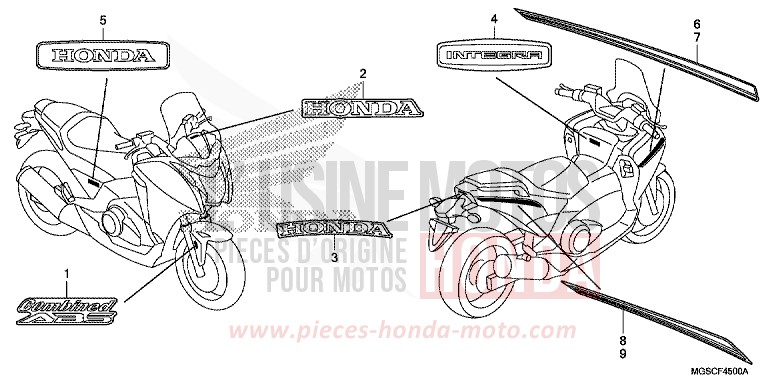 MARKE/EMBLEM von Integra MAT GUNPOWDER BLACK METALLIC (NH436) von 2013