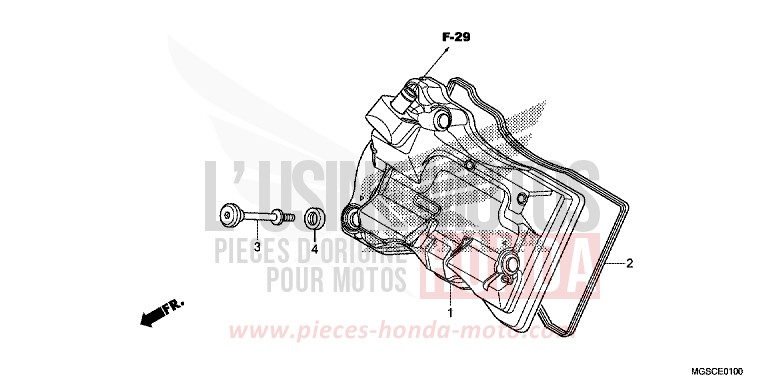 ZYLINDERKOPFDECKEL von Integra CANDY GRACEFUL RED-U (R151) von 2013