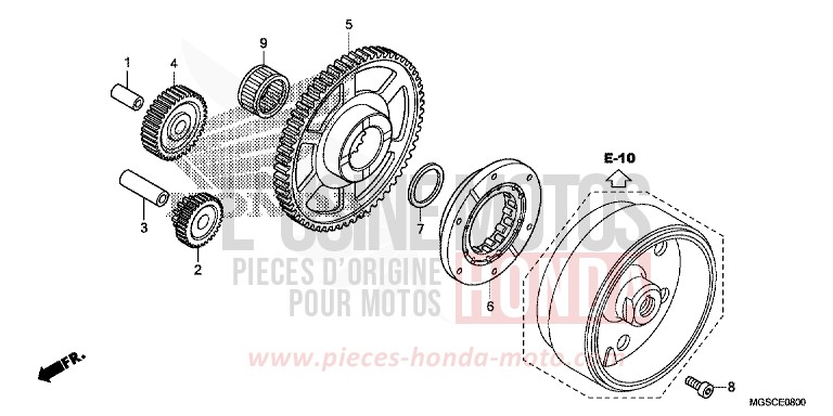 ANLASSERKUPPLUNG von Integra CANDY GRACEFUL RED-U (R151) von 2013
