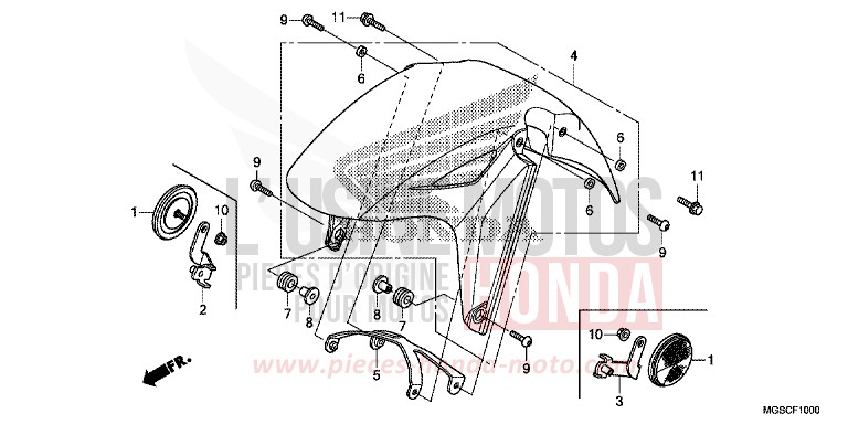 KOTFLUEGEL, VORNE von Integra CANDY GRACEFUL RED-U (R151) von 2013